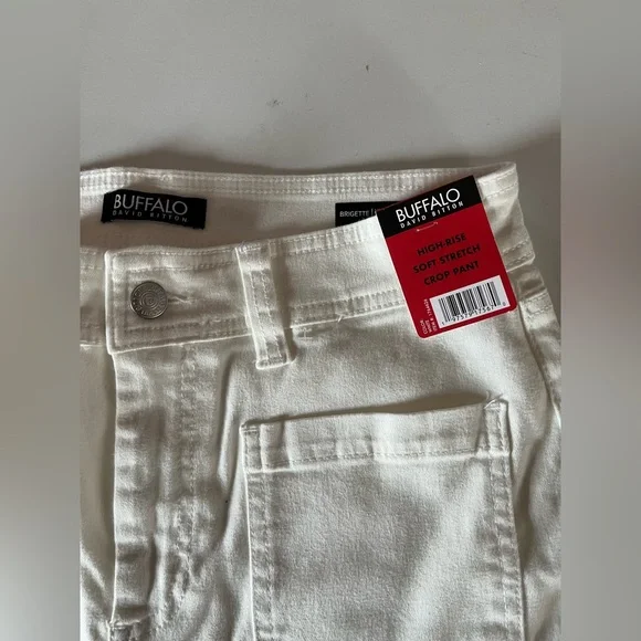 NWT Buffalo David Bitton Brigette High Rise cropped jeans front patch pockets 8 - Picture 2 of 6